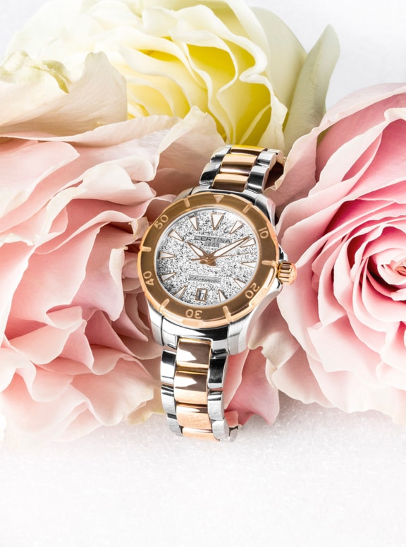 Certina rose gold outlet watch